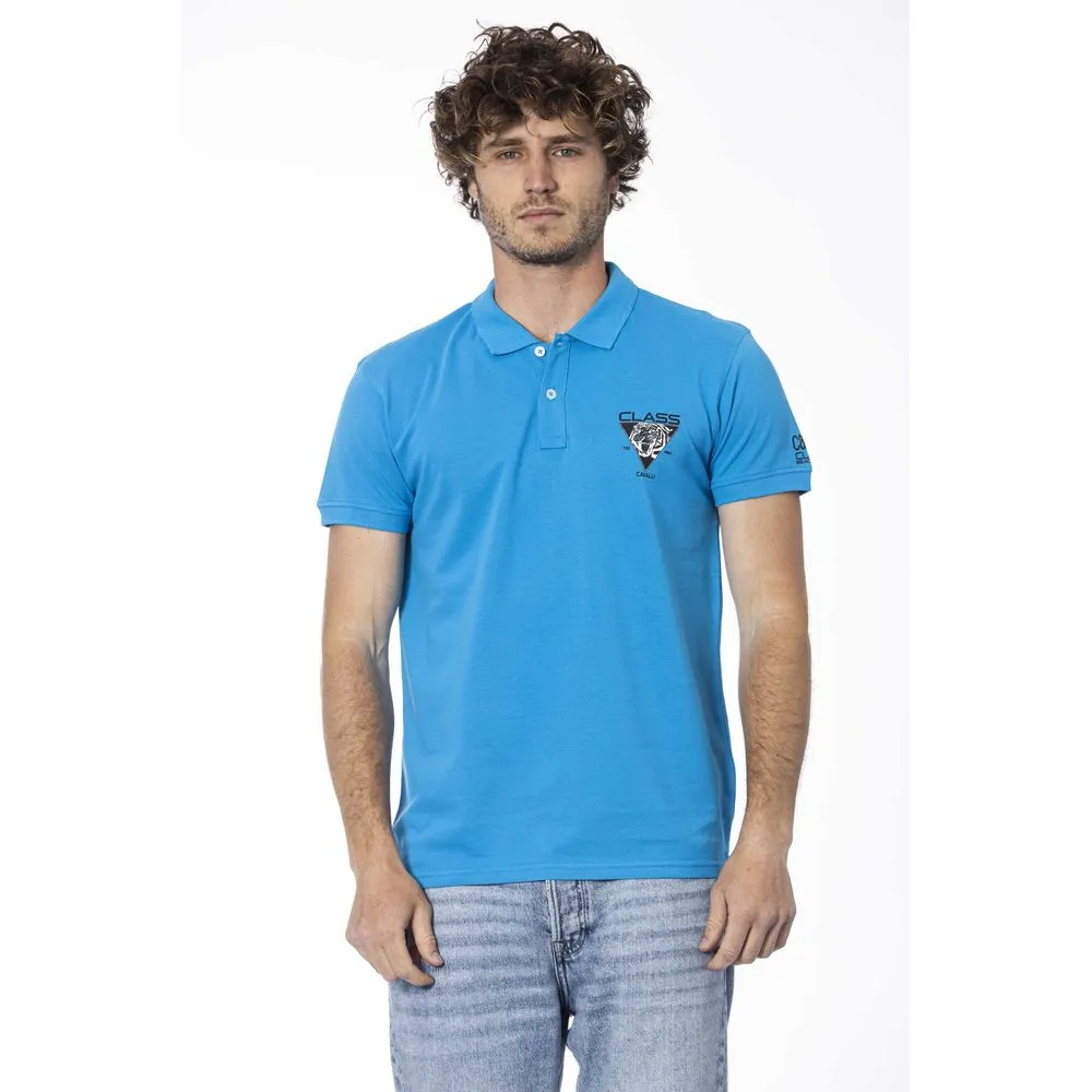 Light Blue Cotton Polo Shirt sold by Louxly