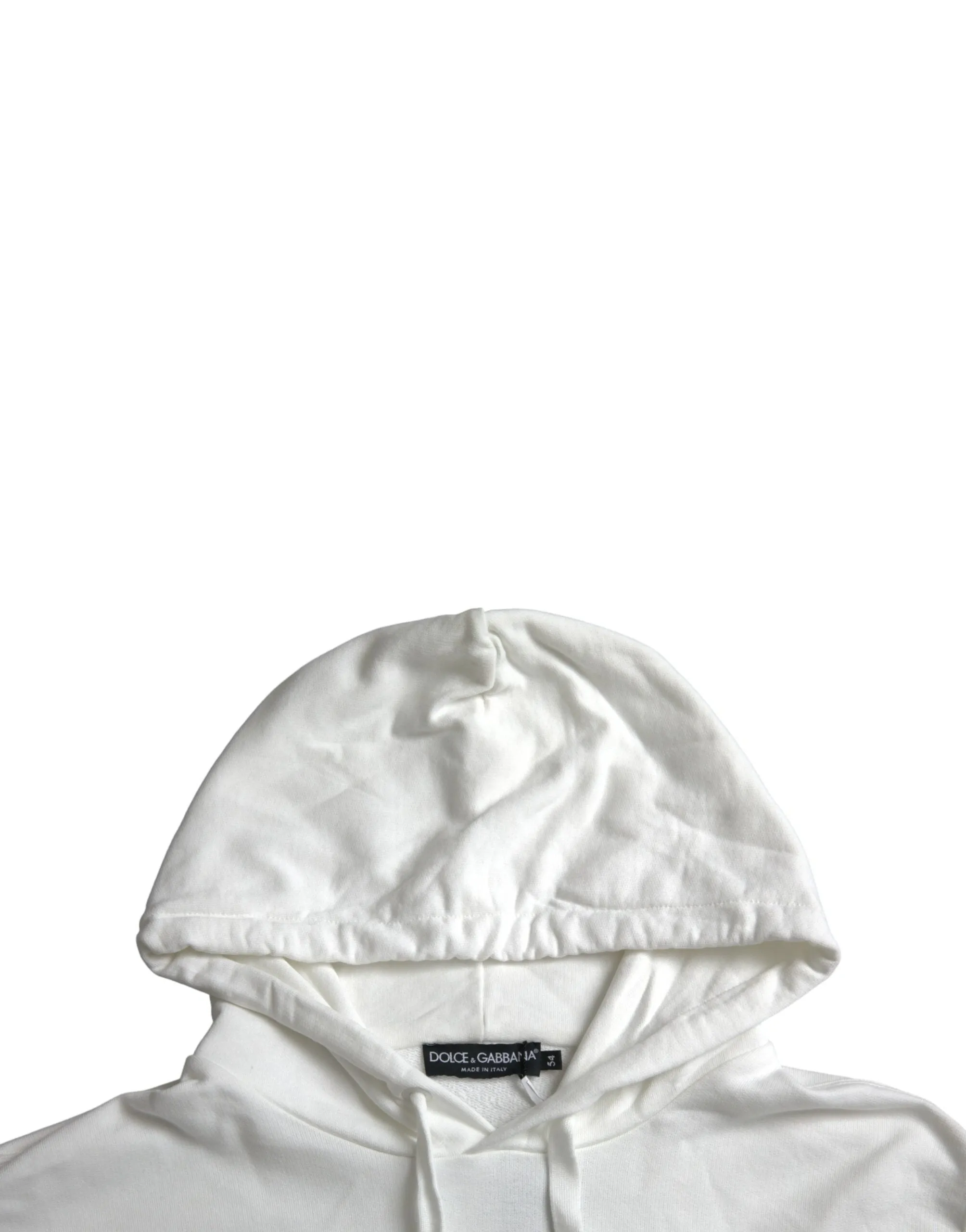 White Cotton Hooded Pullover Sweatshirt Sweater sold by Louxly product image thumbnail 5