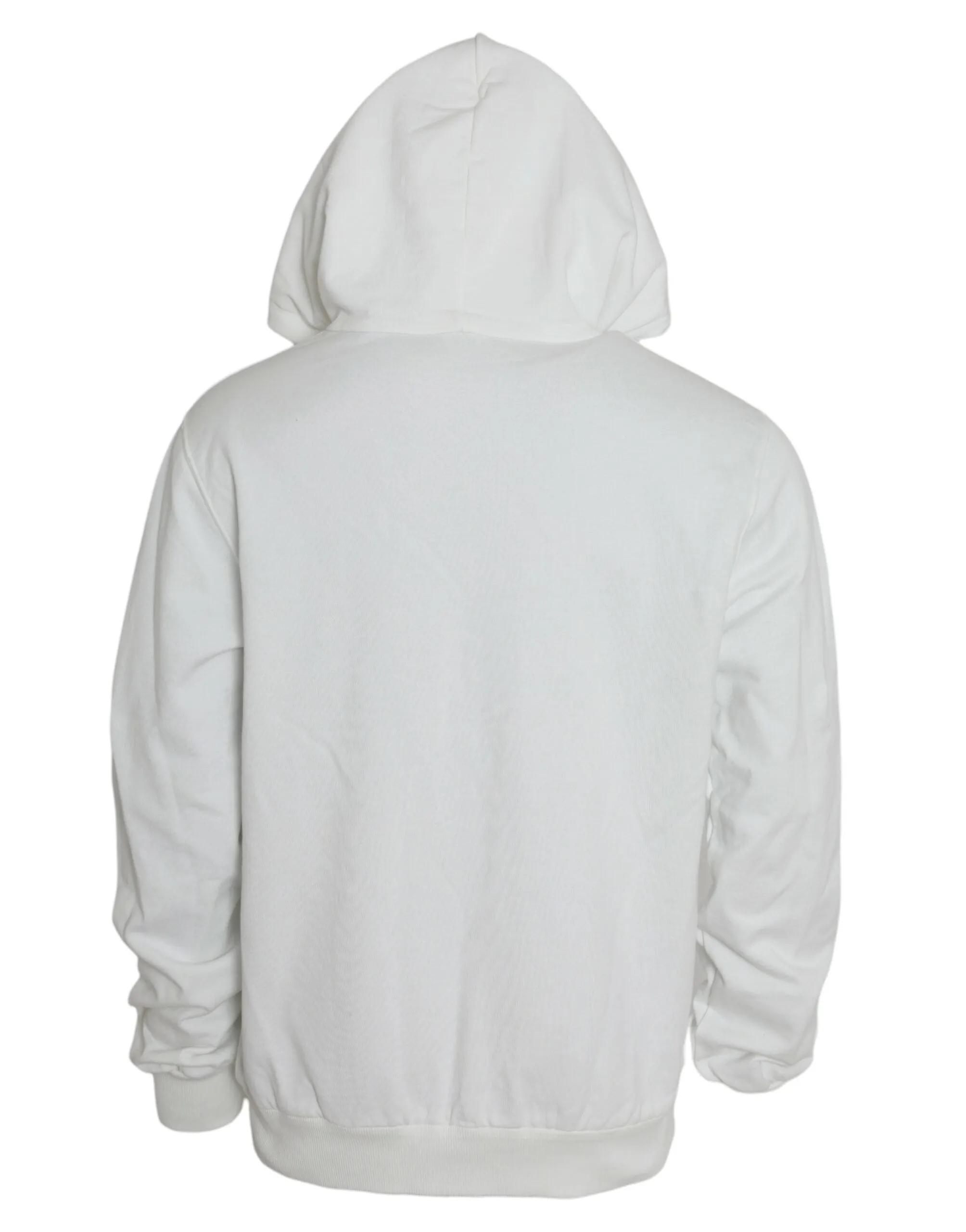 White Cotton Hooded Pullover Sweatshirt Sweater sold by Louxly product image thumbnail 2