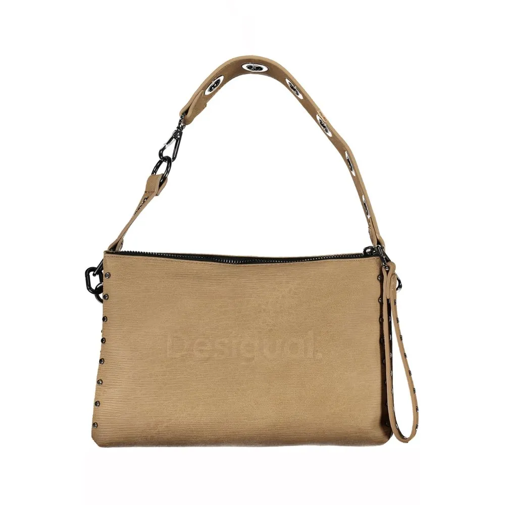 Beige Polyethylene Handbag sold by Louxly