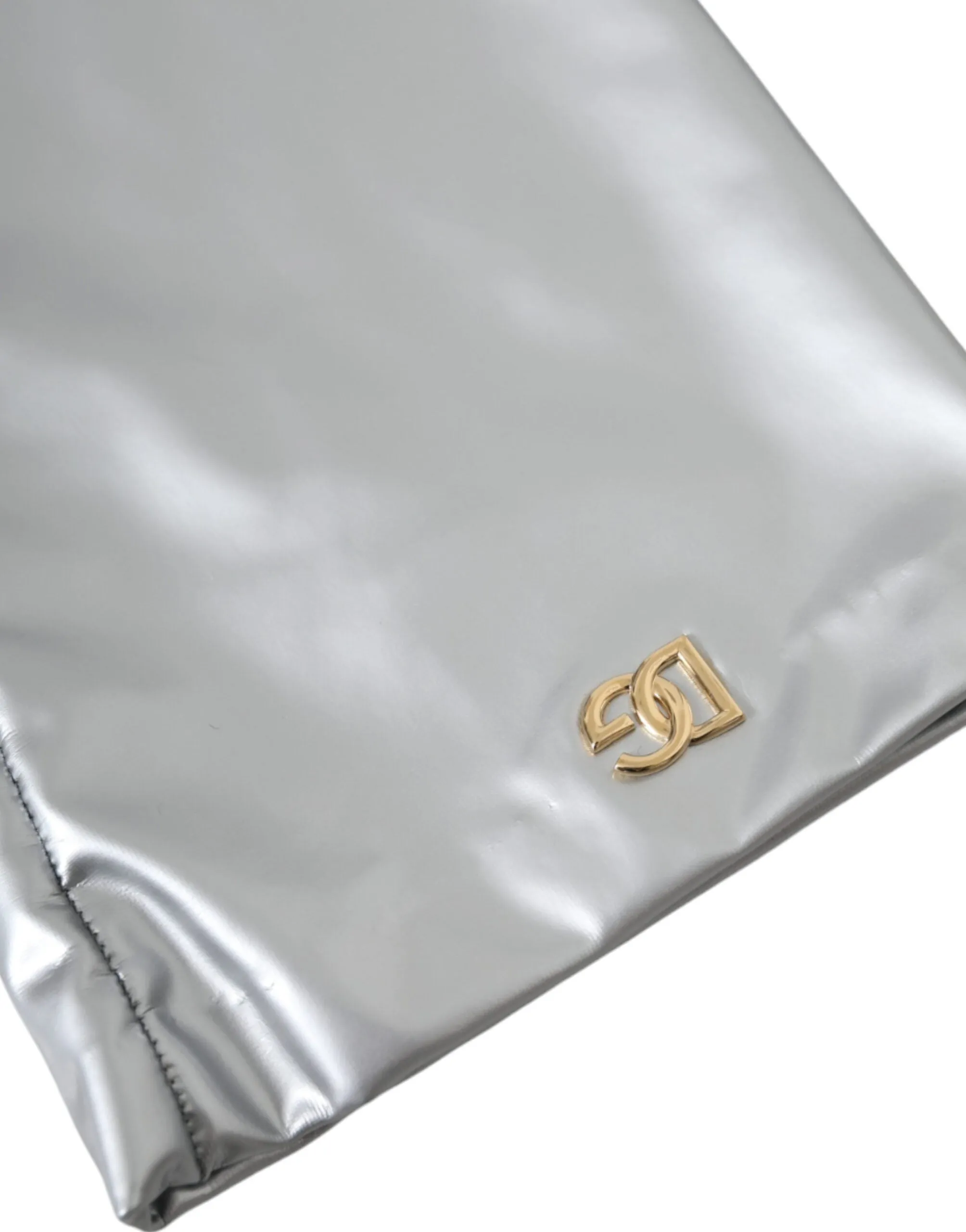 Silver Spandex Logo Elbow Length Gloves sold by Louxly product image thumbnail 3