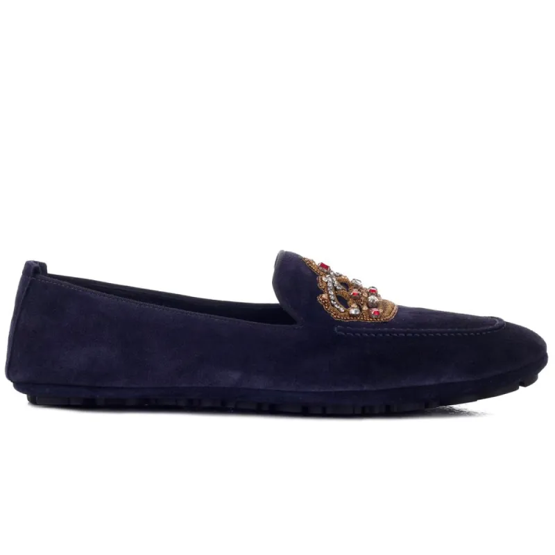Blue Leather Di Calfskin Loafer sold by Louxly