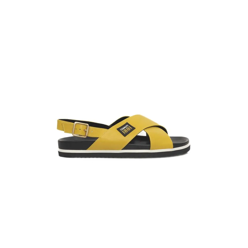 Yellow Calf Leather Women Sandal sold by Louxly