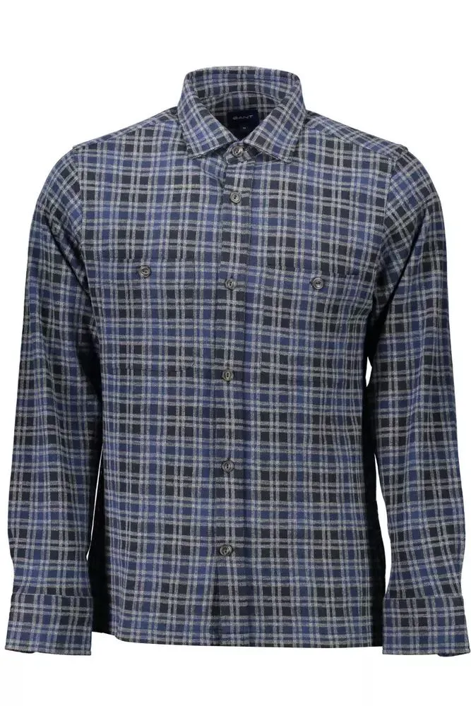 Blue Cotton Men Shirt sold by Louxly