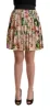 Elegant Floral Silk High Waist Mini Skirt sold by Louxly