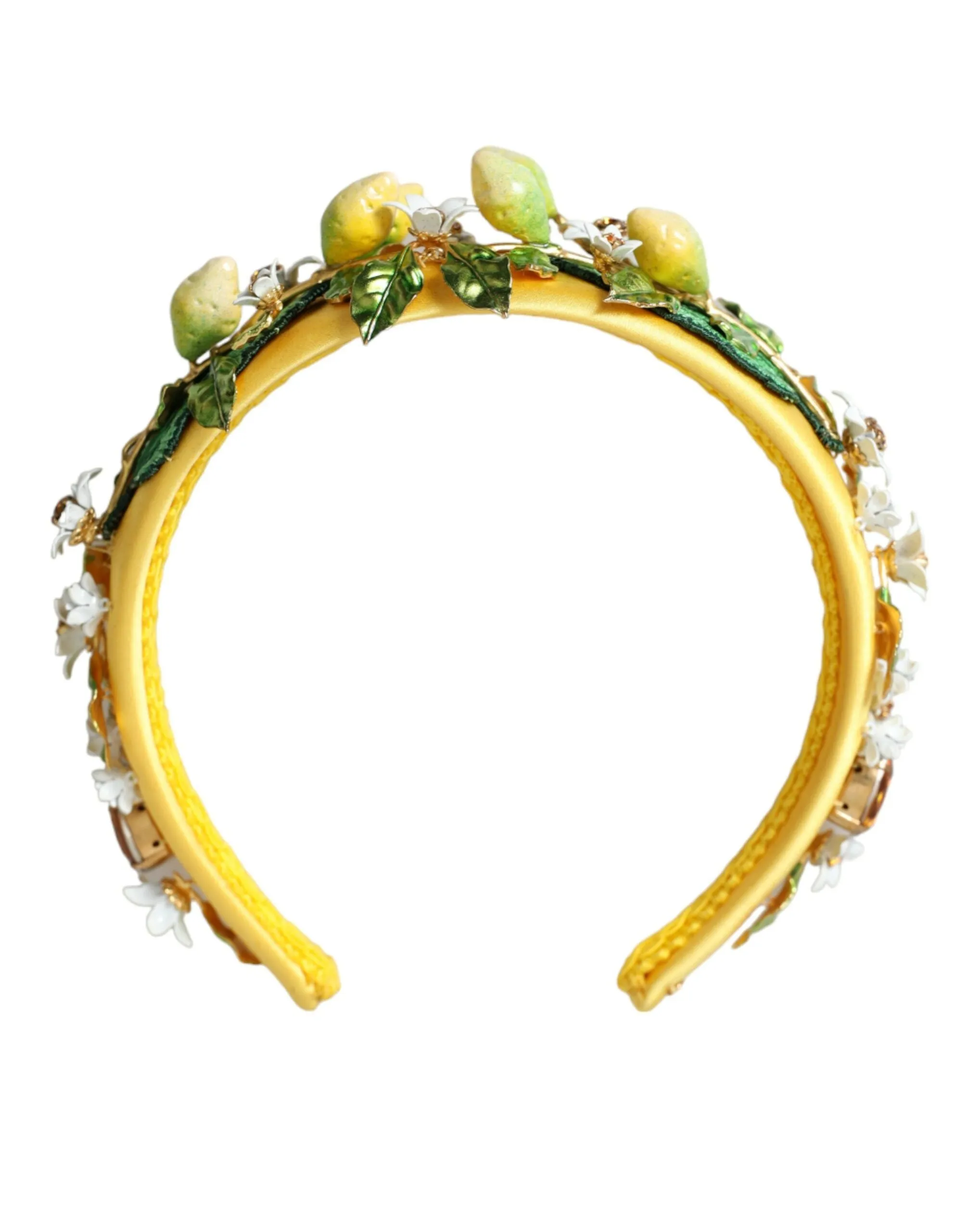 Yellow Lemon Daisy Crystal Women Hairband Diadem sold by Louxly product image thumbnail 2