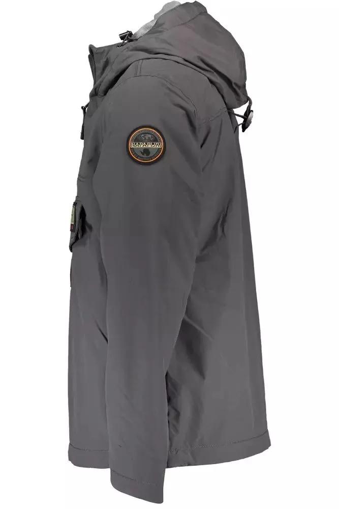 Gray Polyamide Men Jacket sold by Louxly product image thumbnail 3