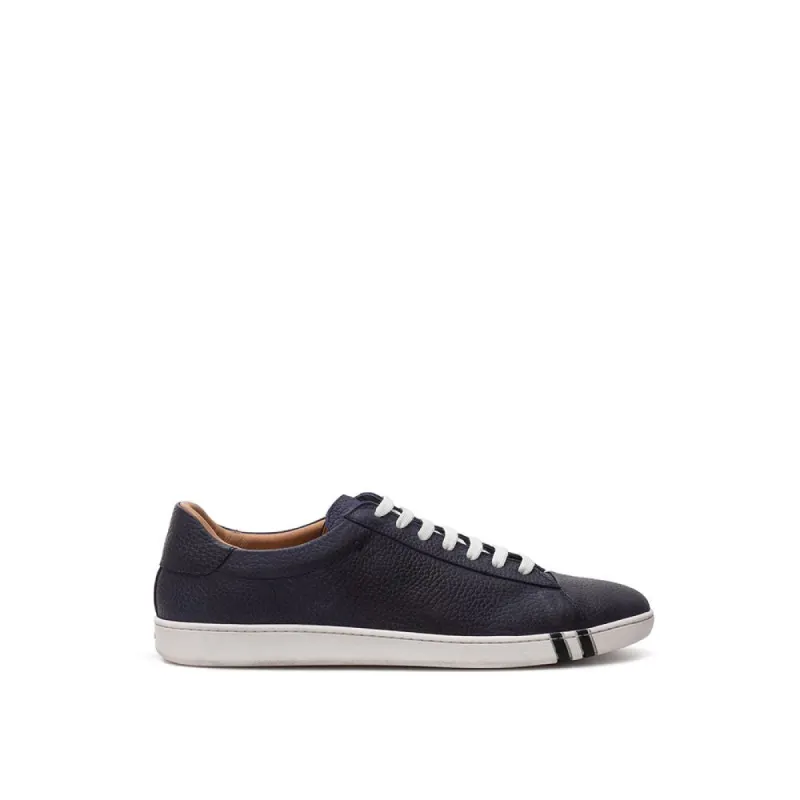Elegant Blue Leather Sneakers For Men sold by Louxly
