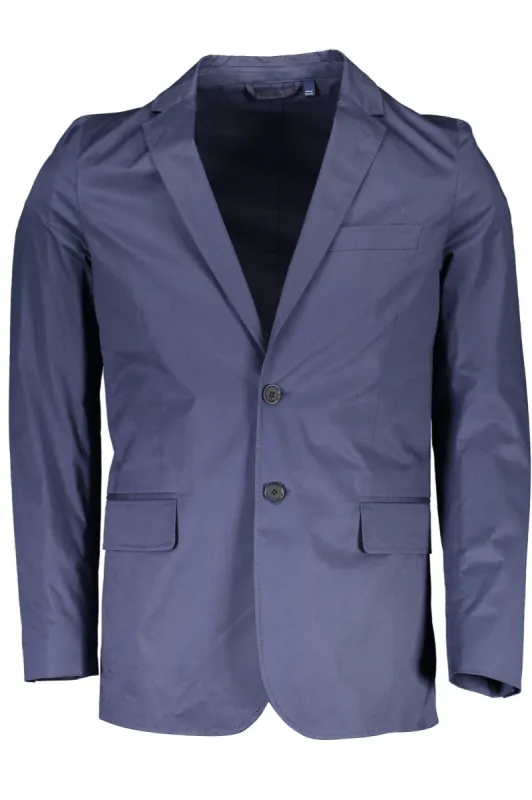 Blue Cotton Men Jacket sold by Louxly