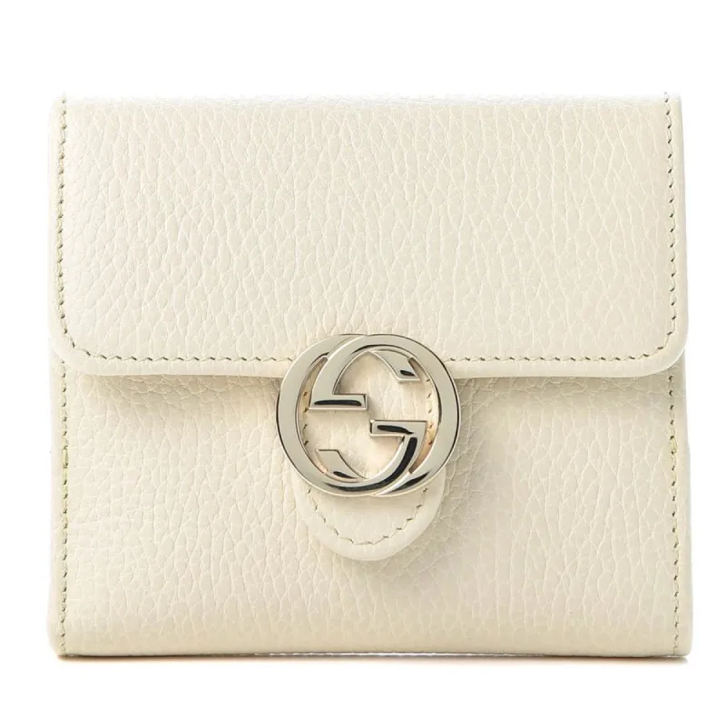 Elegant Ivory Leather Bifold Wallet sold by Louxly