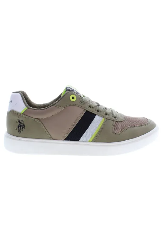 Green Polyester Men Sneaker sold by Louxly