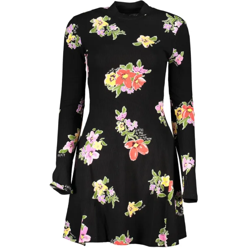 Chic High Neck Long Sleeve Printed Dress sold by Louxly