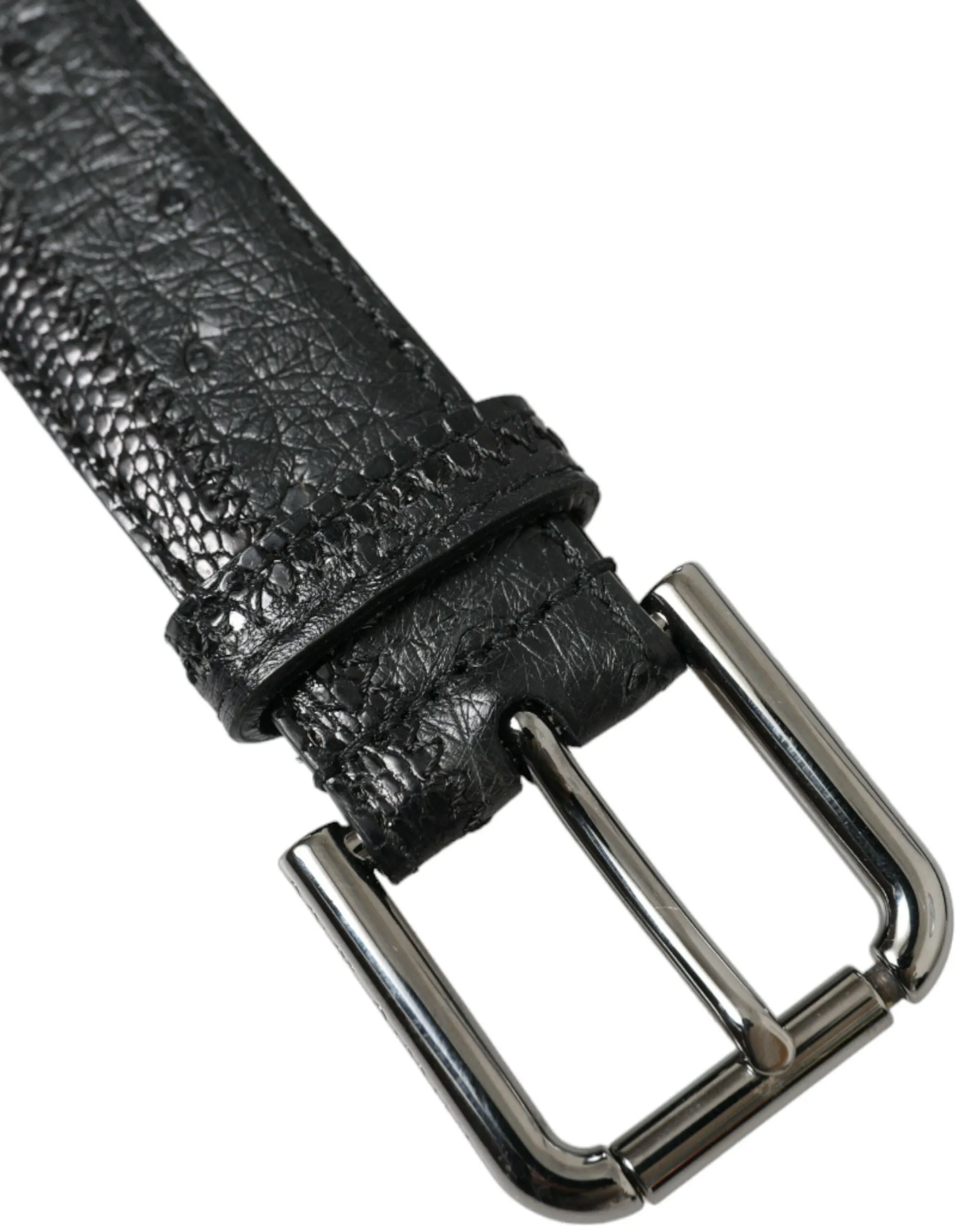 Elegant Black Leather Belt with Metal Buckle sold by Louxly product image thumbnail 5