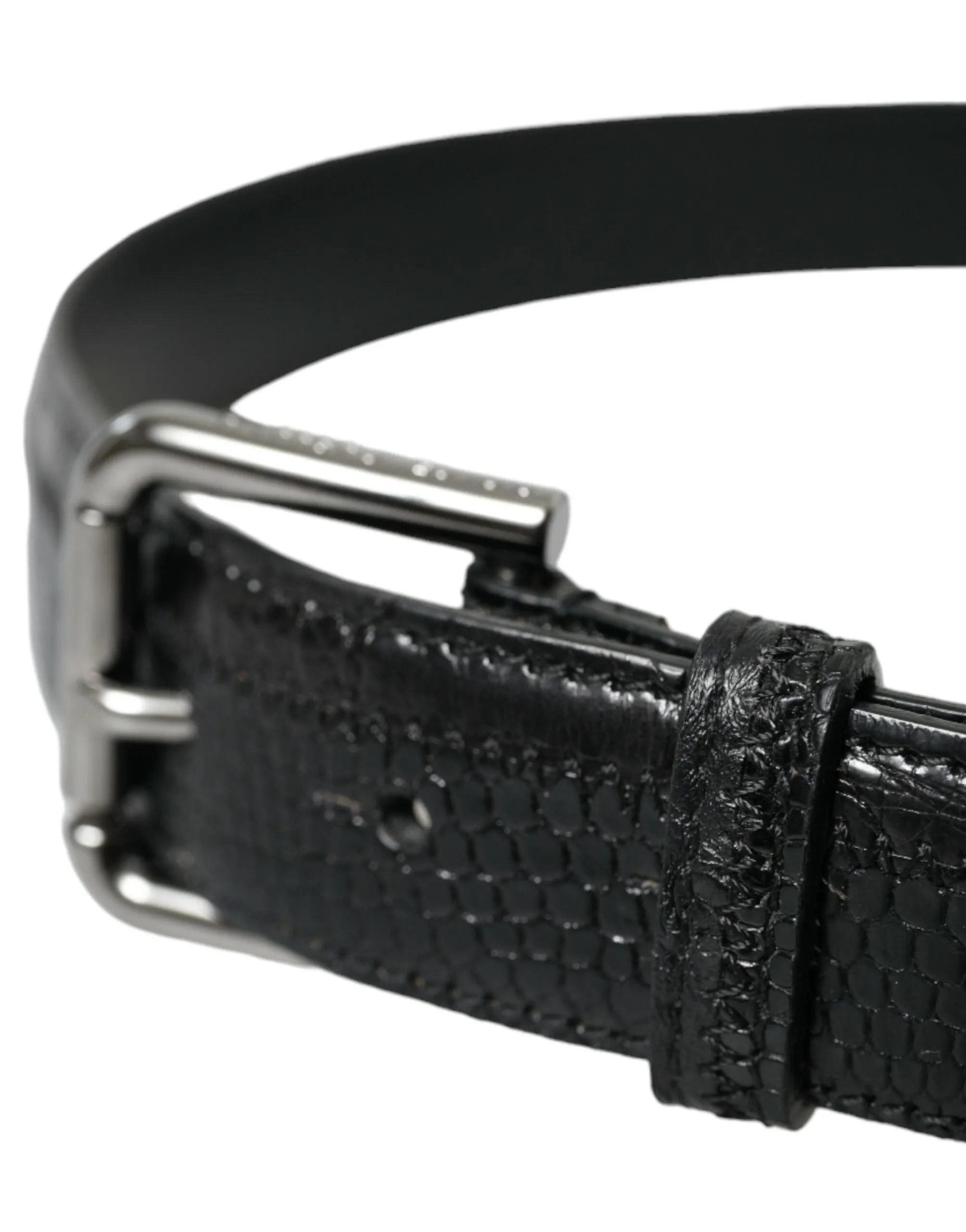 Elegant Black Leather Belt with Metal Buckle sold by Louxly product image thumbnail 3