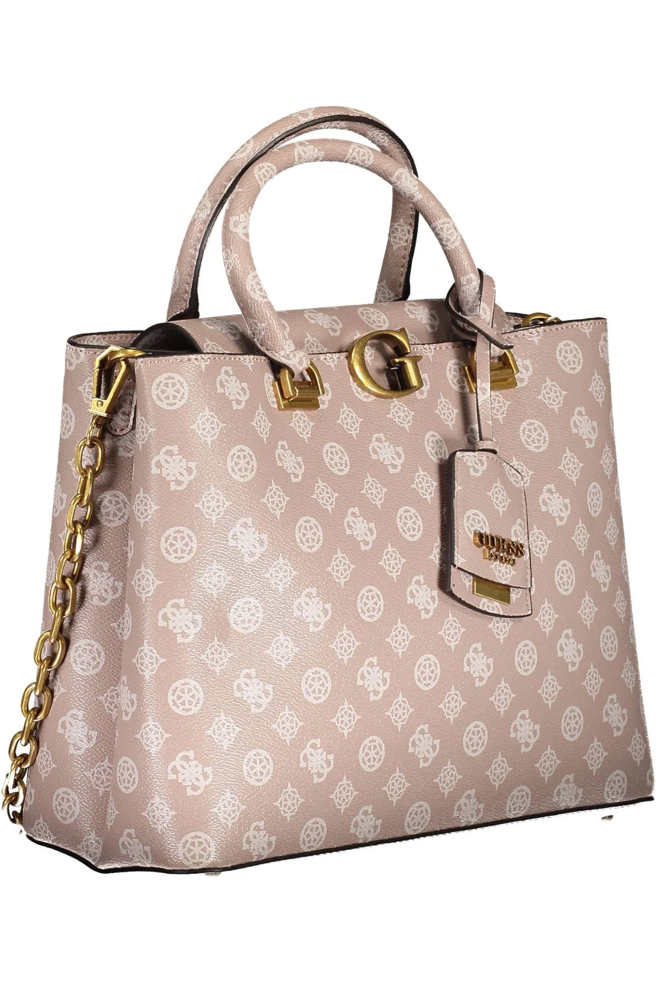 Chic Pink Two-Handle Guess Handbag with Chain Strap sold by Louxly product image thumbnail 3
