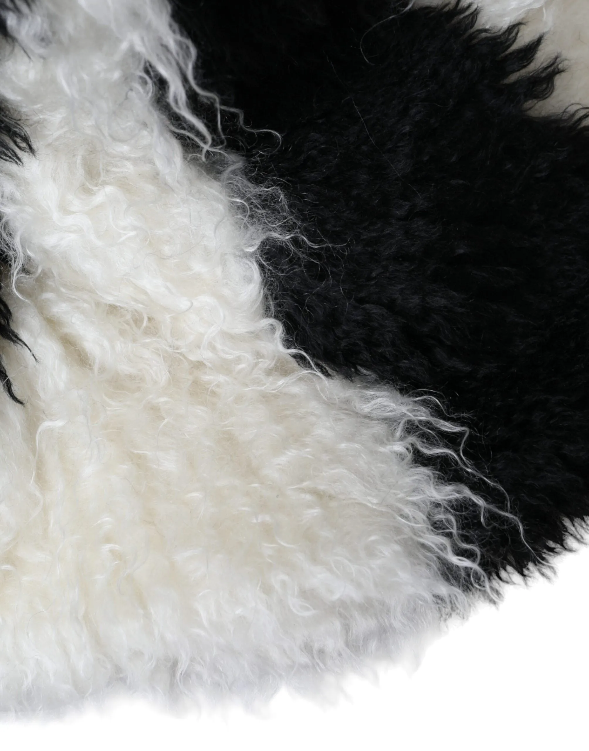 Black White Stripes Mohair Fur Bucket Hat sold by Louxly product image thumbnail 5