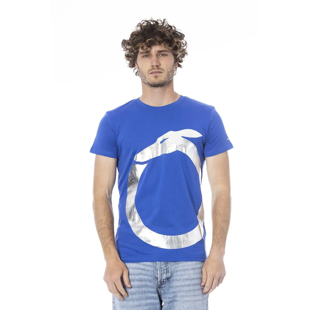 Blue Cotton T-Shirt sold by Louxly