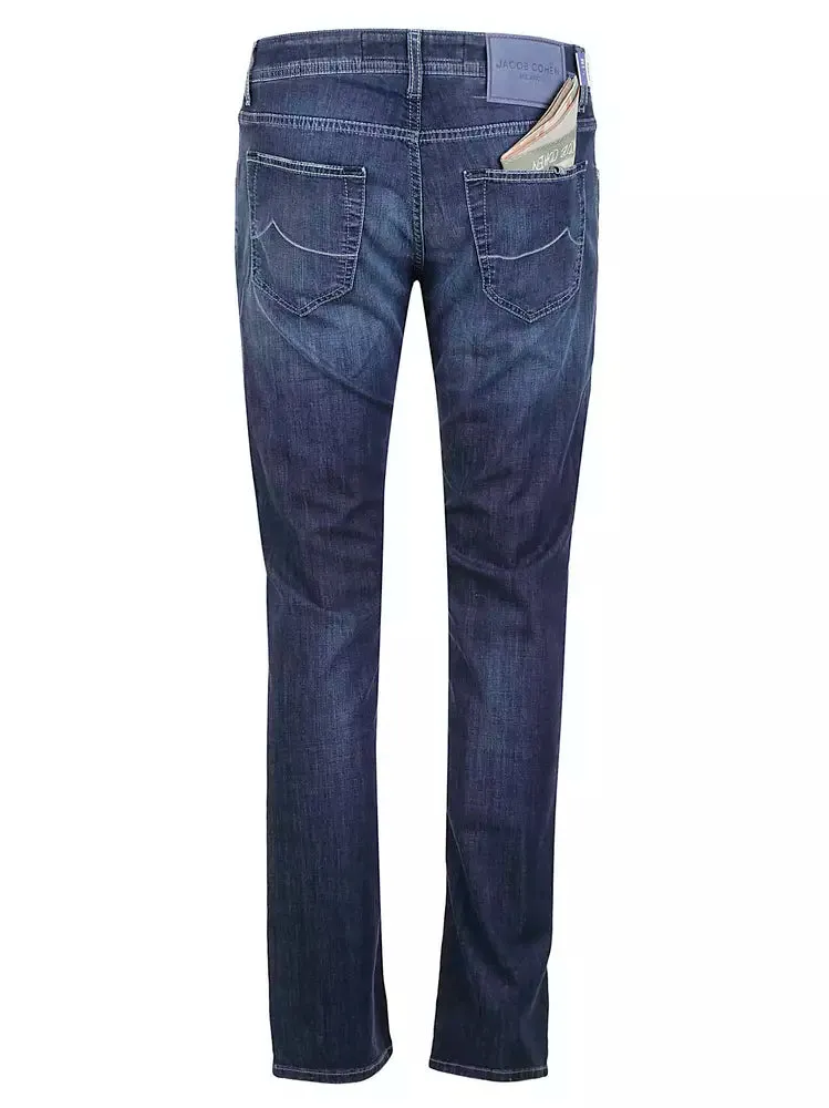 Elegant Light Blue Stretch Jeans sold by Louxly product image thumbnail 2