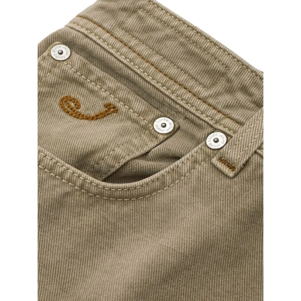 Jacob Cohen Premium Brown Cotton Pants sold by Louxly product image thumbnail 3