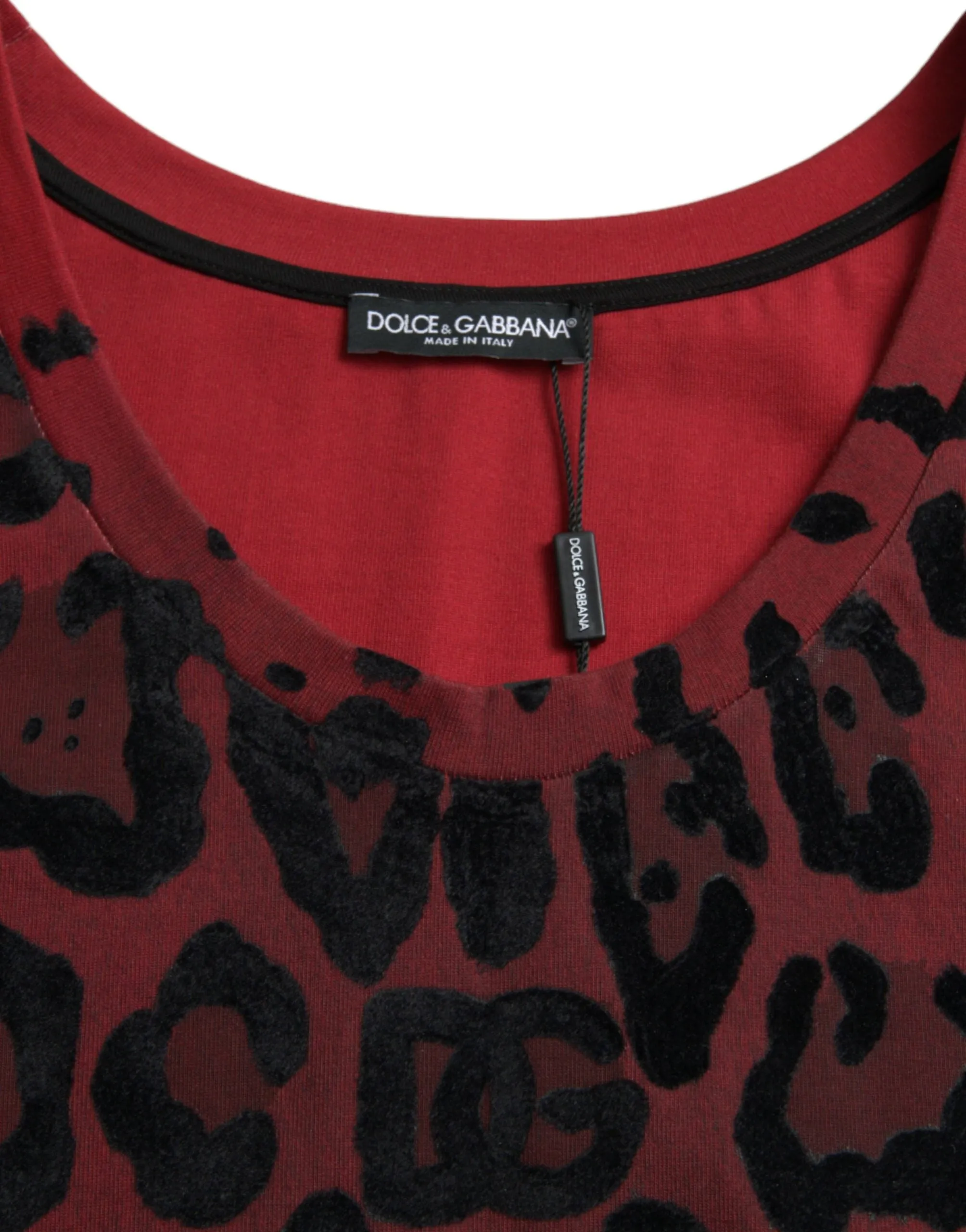 Red Leopard Print Sleeveless Tank T-shirt sold by Louxly product image thumbnail 3