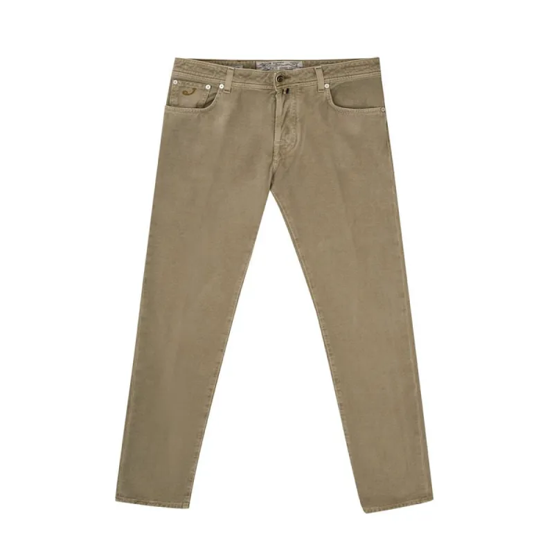 Jacob Cohen Premium Brown Cotton Pants sold by Louxly
