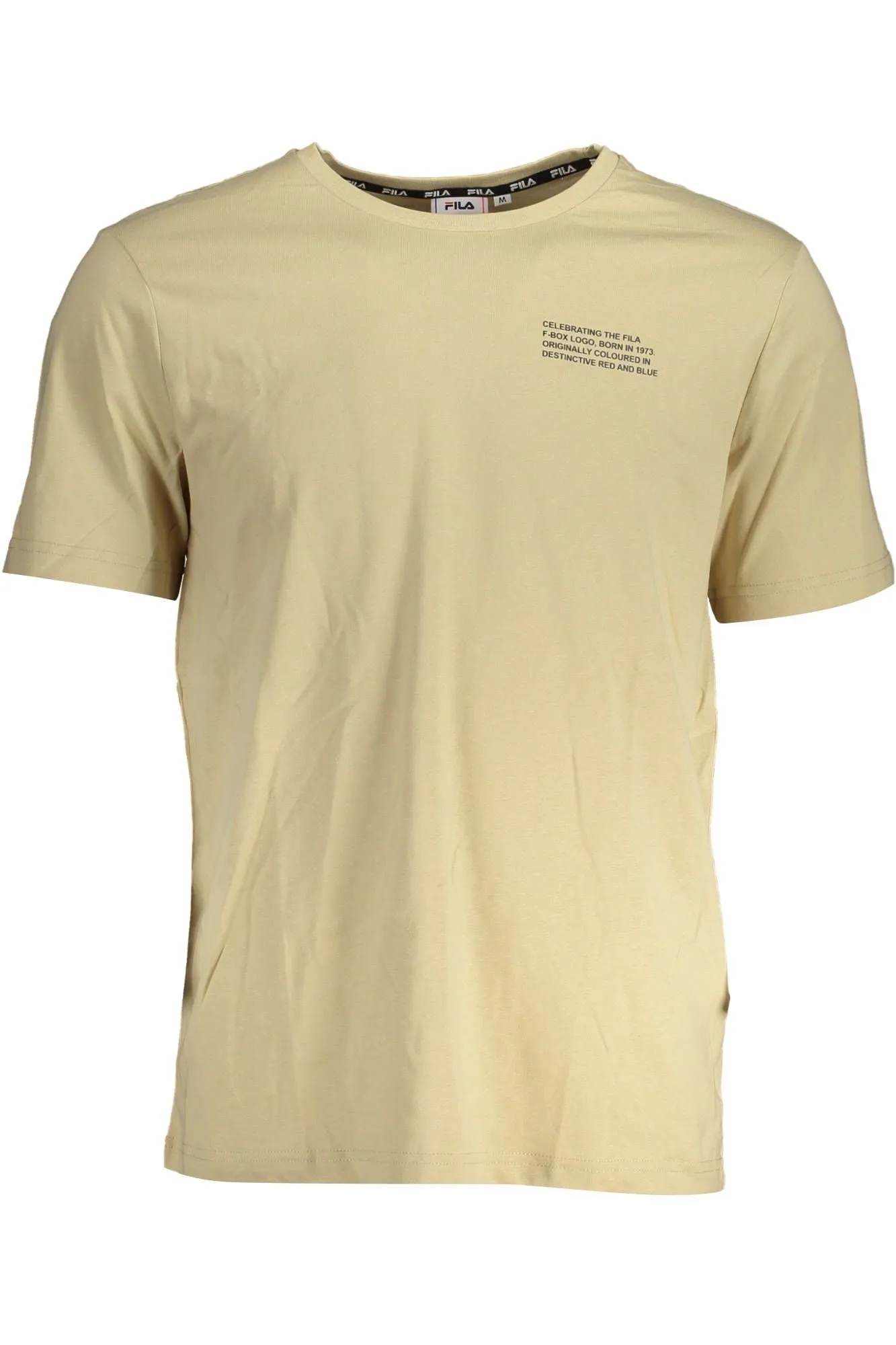 Beige Cotton Men T-Shirt sold by Louxly