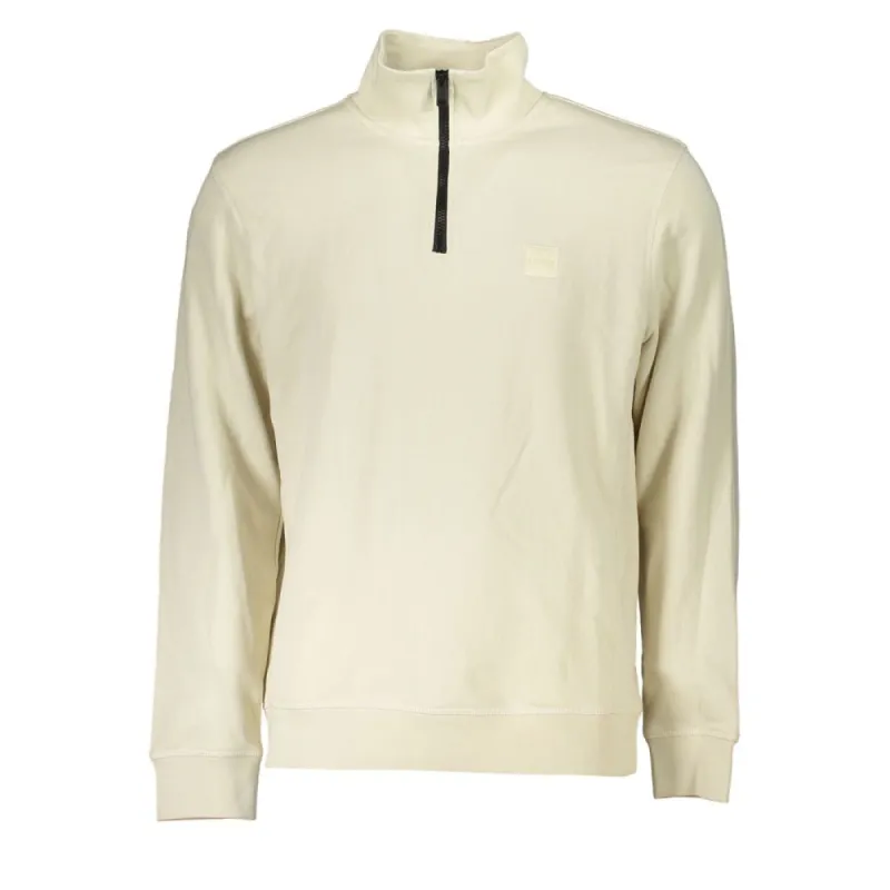 Beige Organic Cotton Half-Zip Sweater sold by Louxly