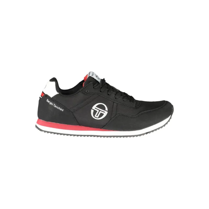 Sleek Black Sneakers with Contrast Details sold by Louxly