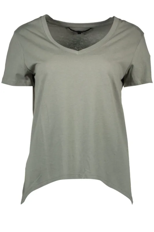 Green Cotton Women T-Shirt made by Louxly