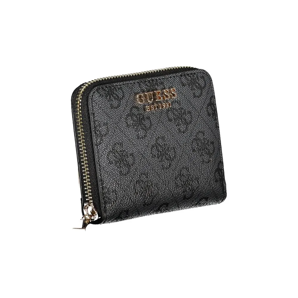Elegant Black Polyethylene Wallet with Logo Detail sold by Louxly product image thumbnail 3