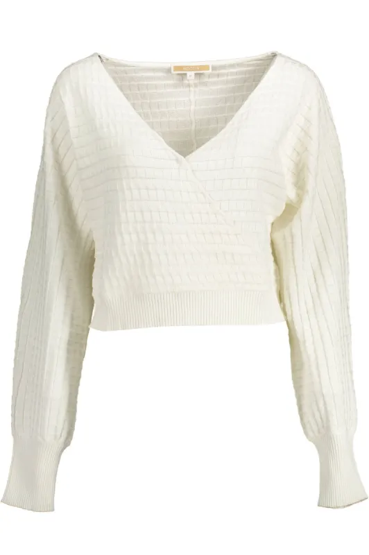 White Cotton Women Sweater sold by Louxly