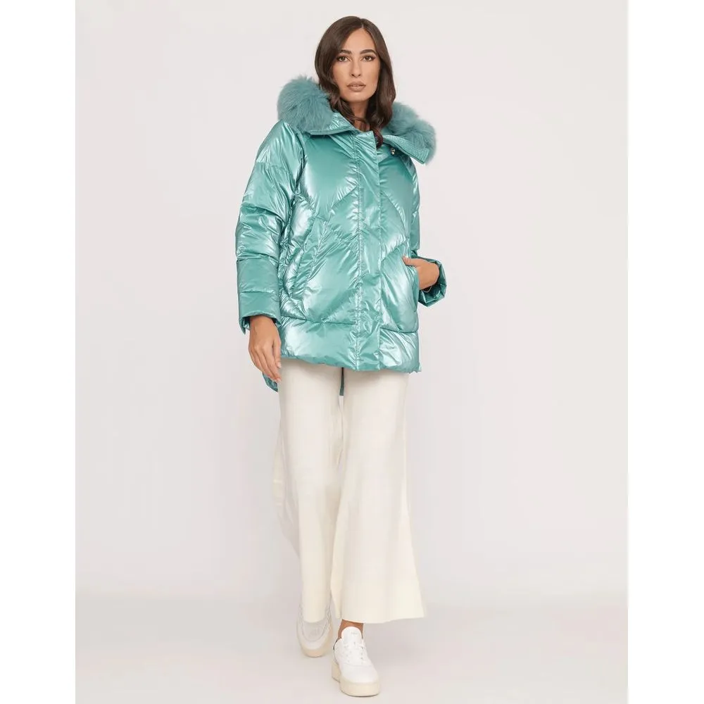 Light Blue Polyester Jackets & Coat sold by Louxly product image thumbnail 4