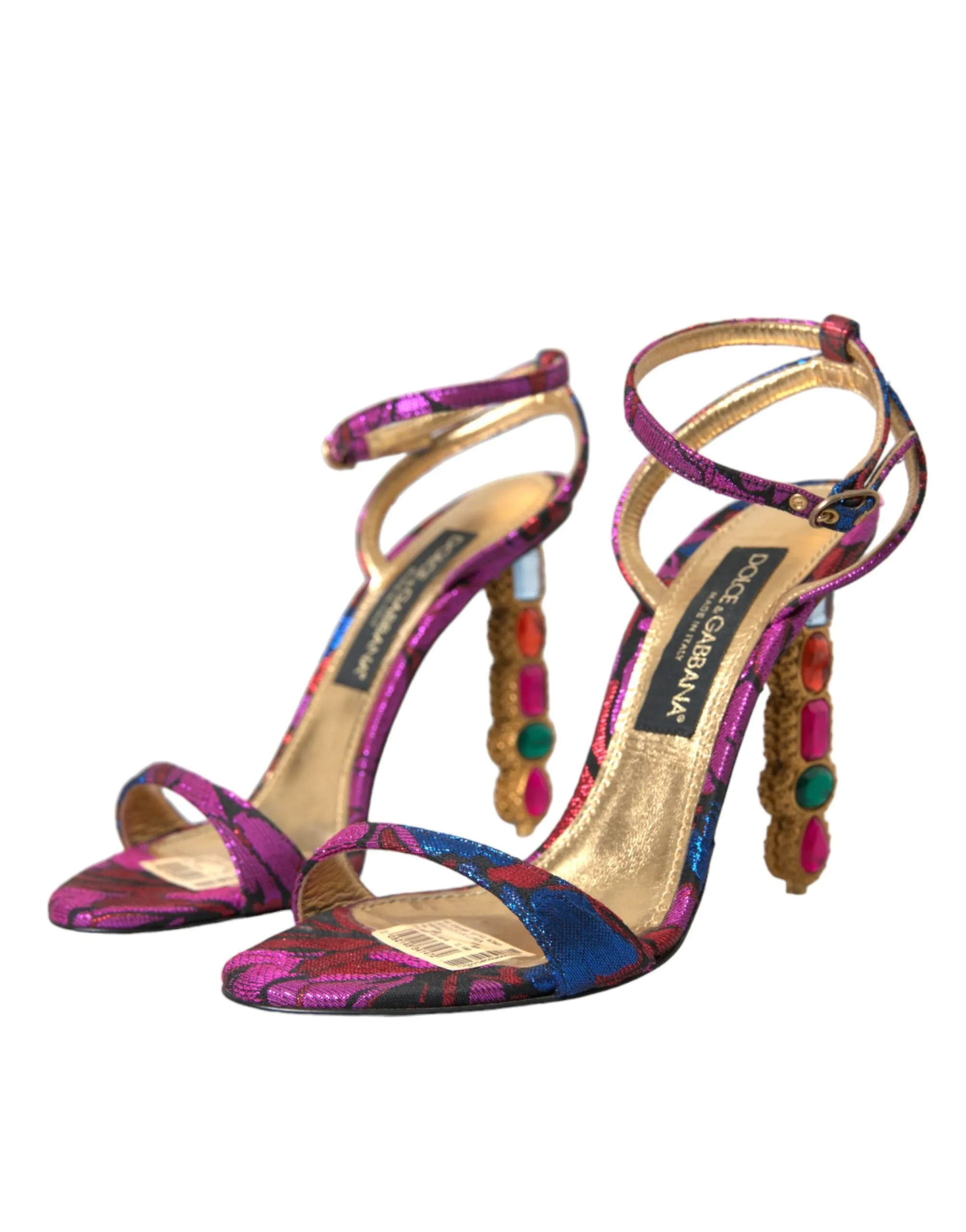 Multicolor Jacquard Crystals Sandals Shoes sold by Louxly product image thumbnail 3