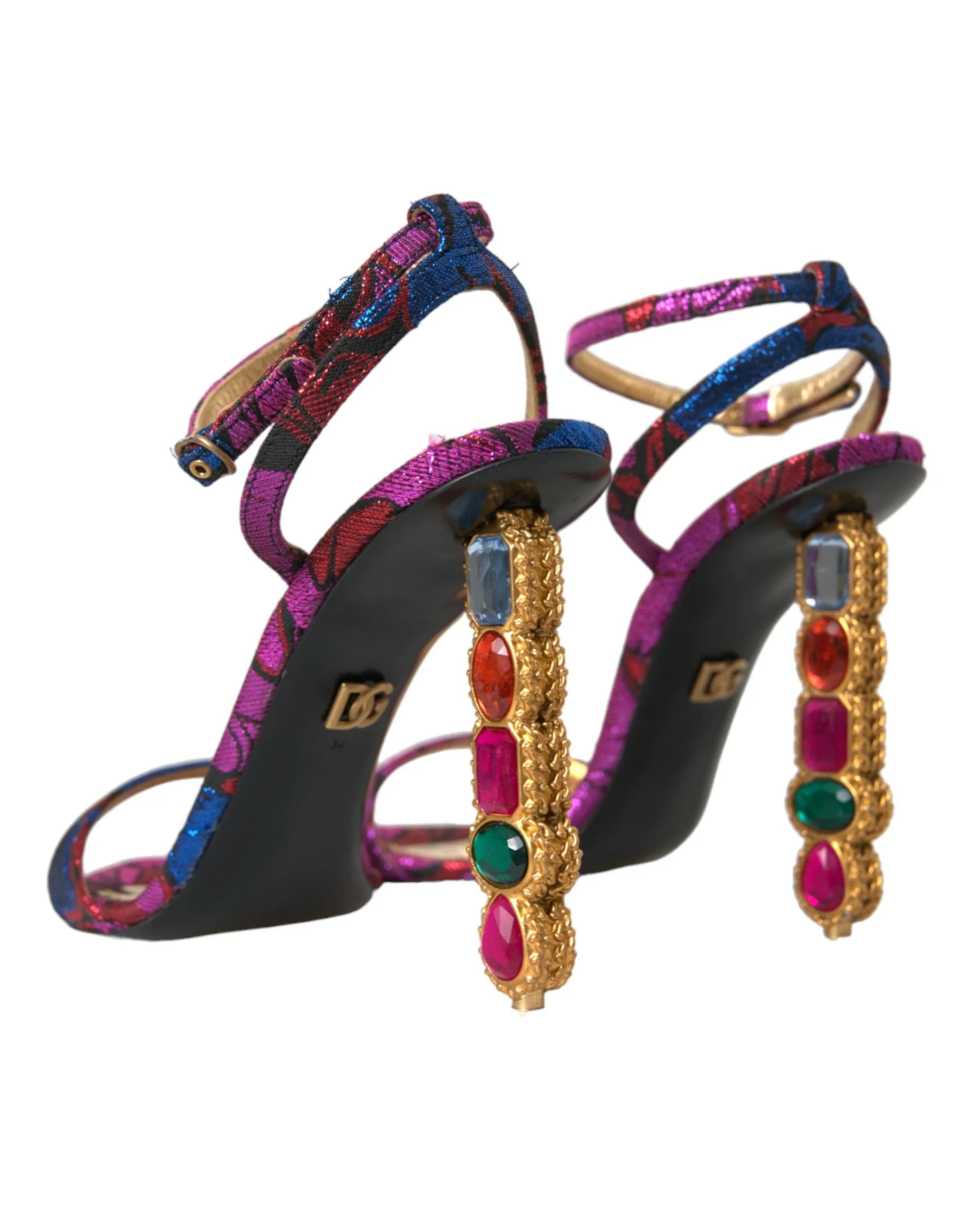Multicolor Jacquard Crystals Sandals Shoes sold by Louxly product image thumbnail 4