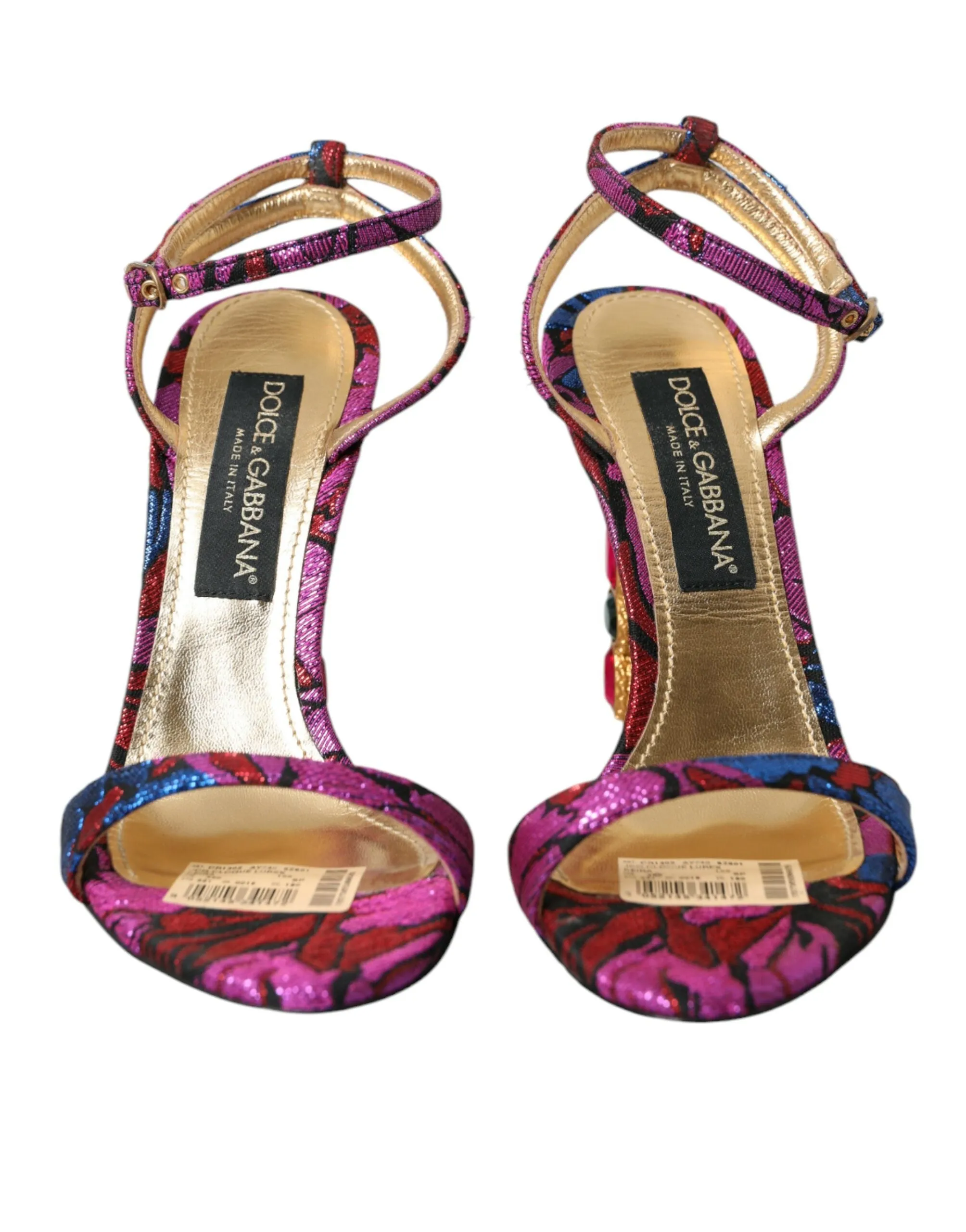 Multicolor Jacquard Crystals Sandals Shoes sold by Louxly product image thumbnail 2