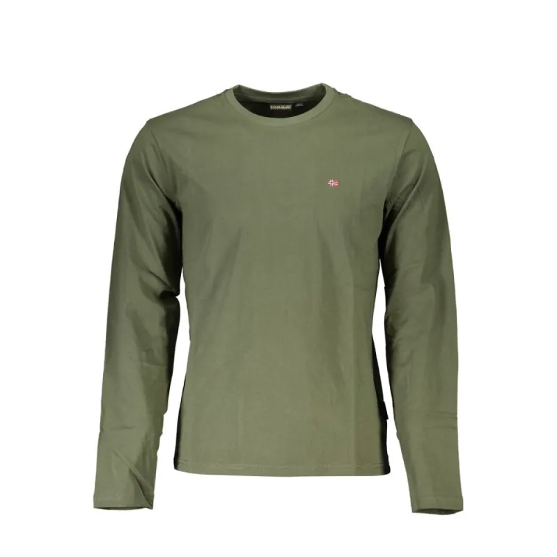 Crew Neck Embroidered Green Tee sold by Louxly