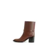Elegant Leather Brown Boots for Sophisticated Style sold by Louxly