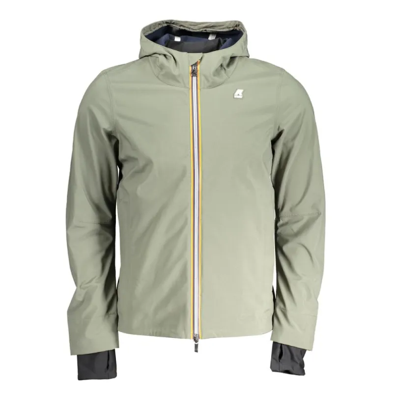 Green Polyester Jacket sold by Louxly