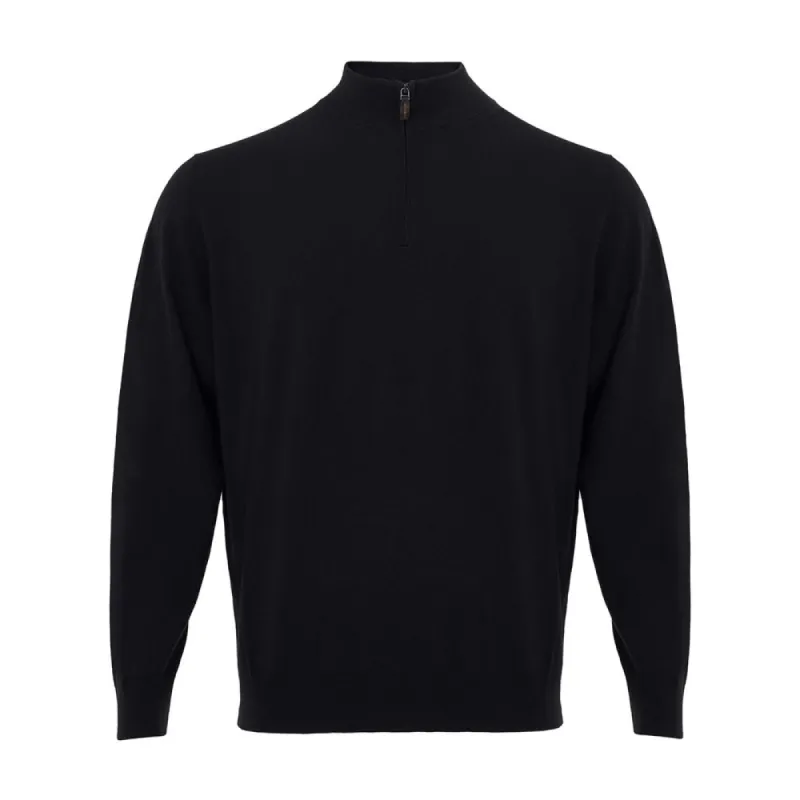 Italian Cashmere Men's Luxe Black Sweater sold by Louxly