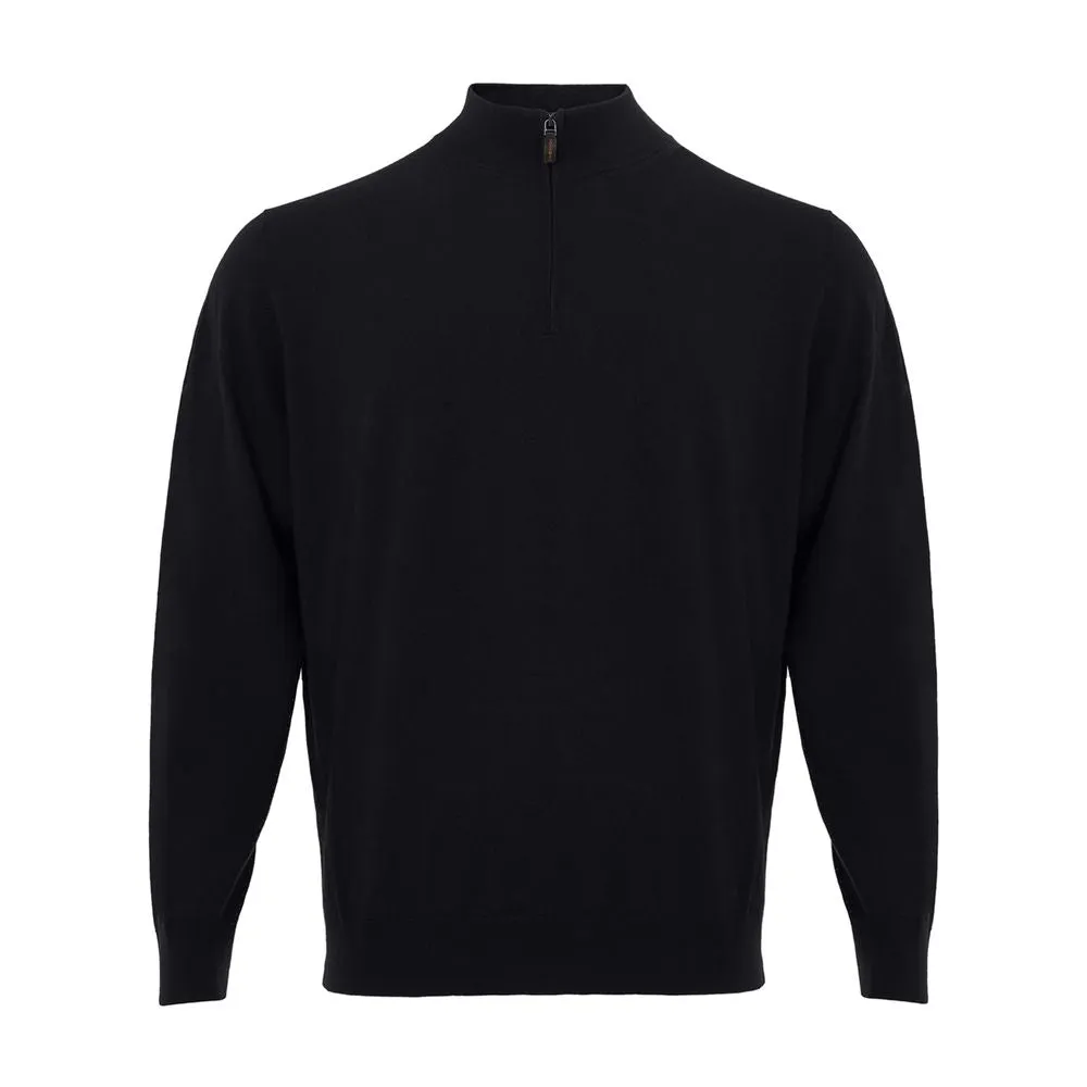 Italian Cashmere Men's Luxe Black Sweater sold by Louxly