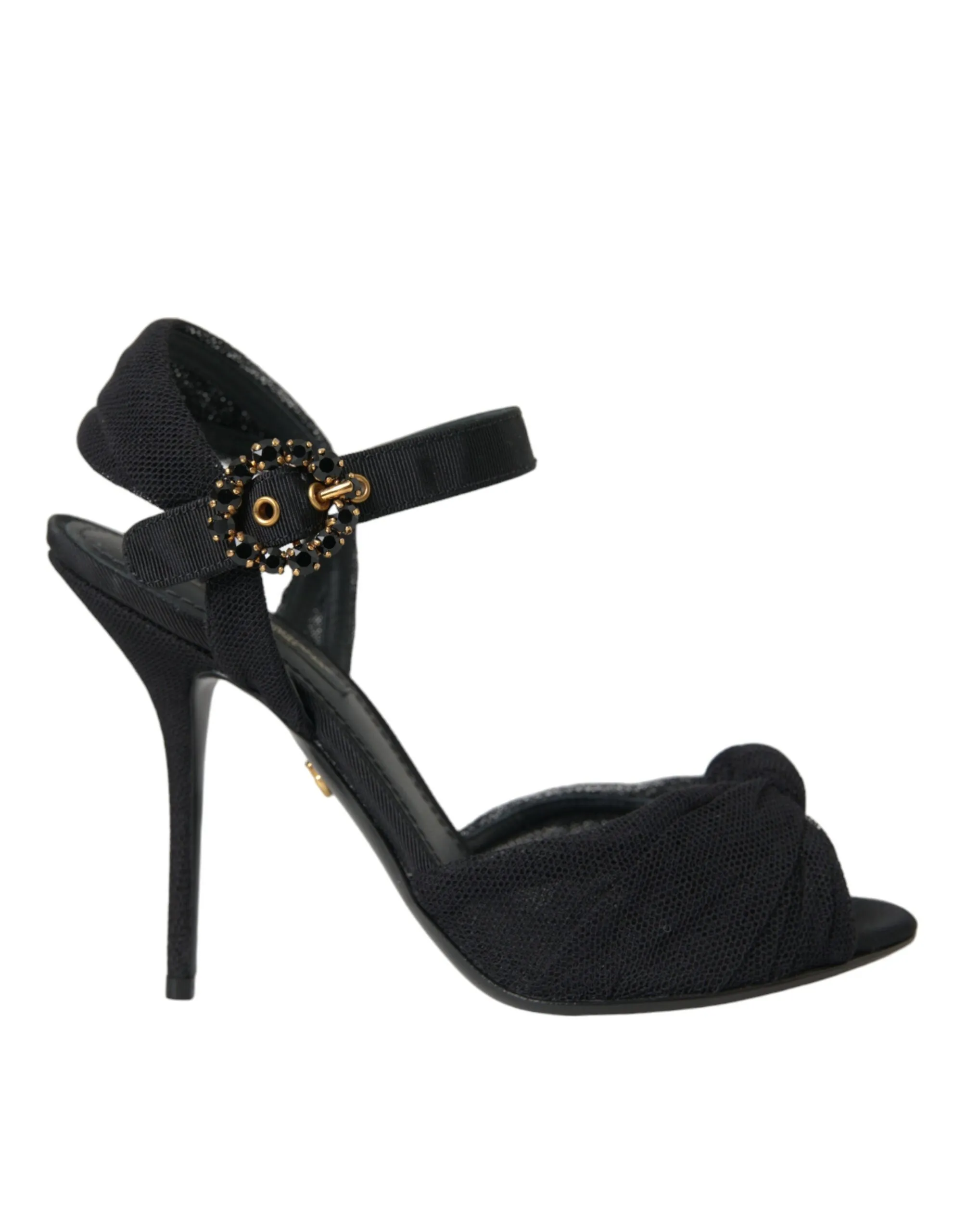 Black Suede Embellished Heels Sandals Shoes sold by Louxly