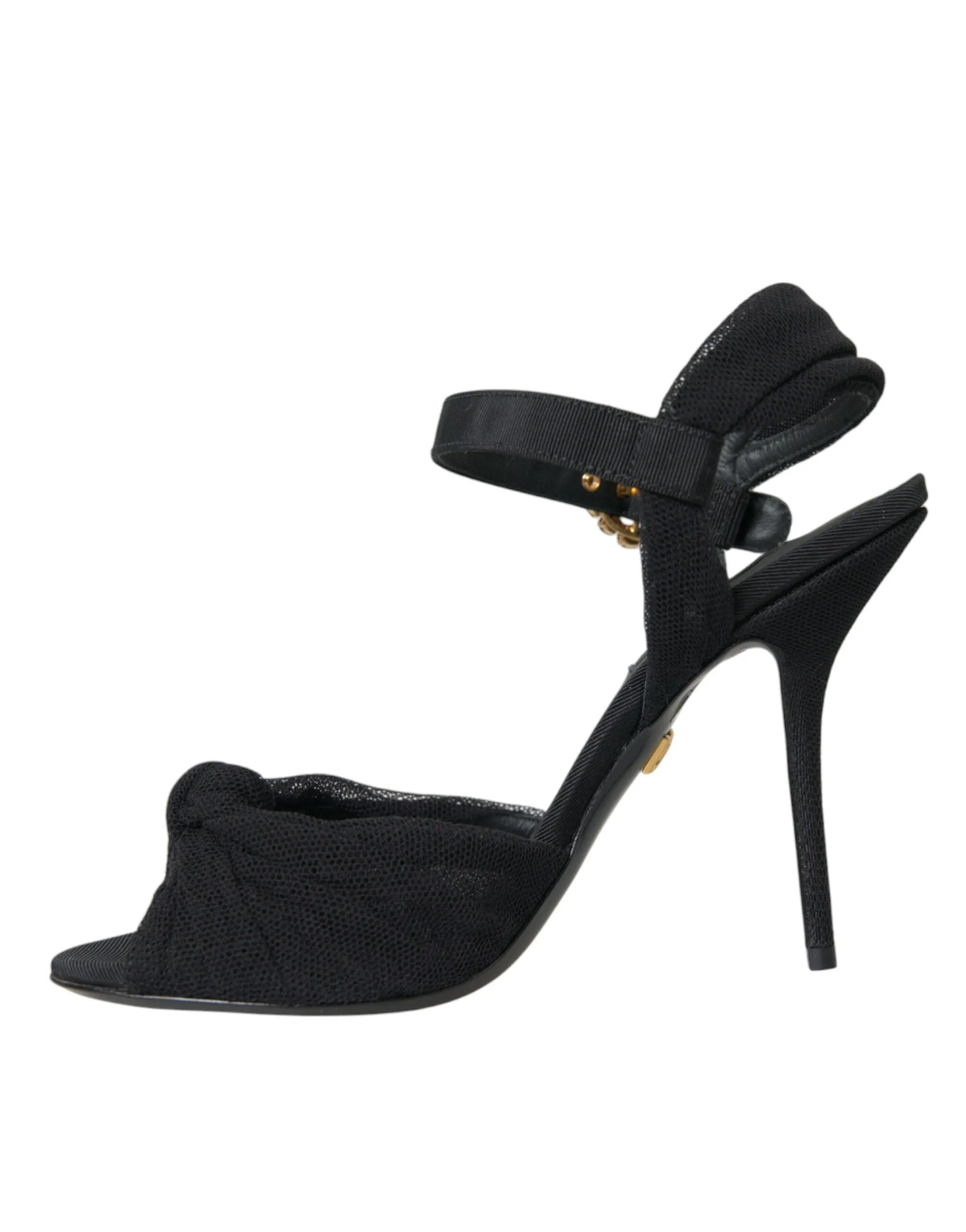 Black Suede Embellished Heels Sandals Shoes sold by Louxly product image thumbnail 5