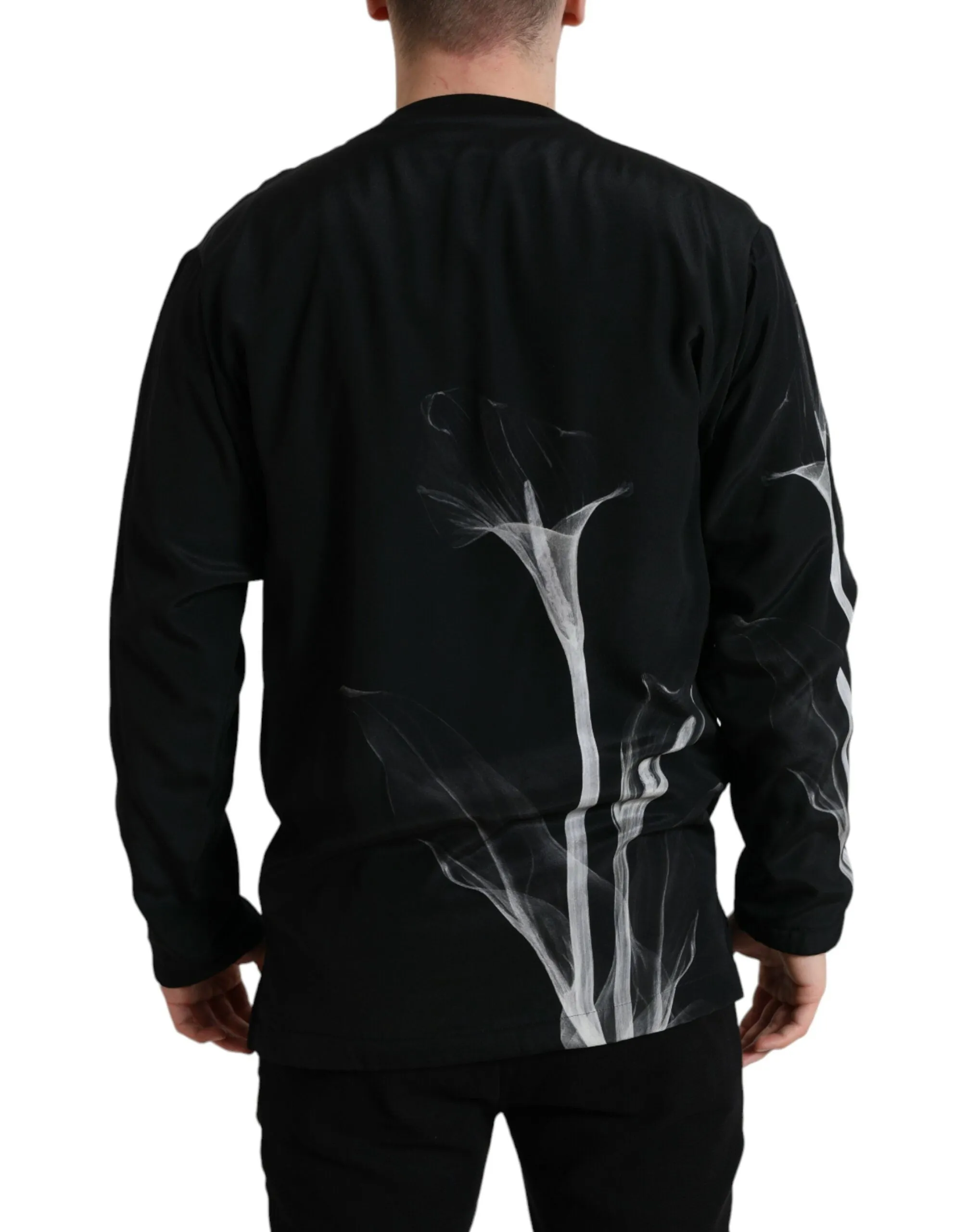 Floral Silk Crew Neck Sweater sold by Louxly product image thumbnail 3