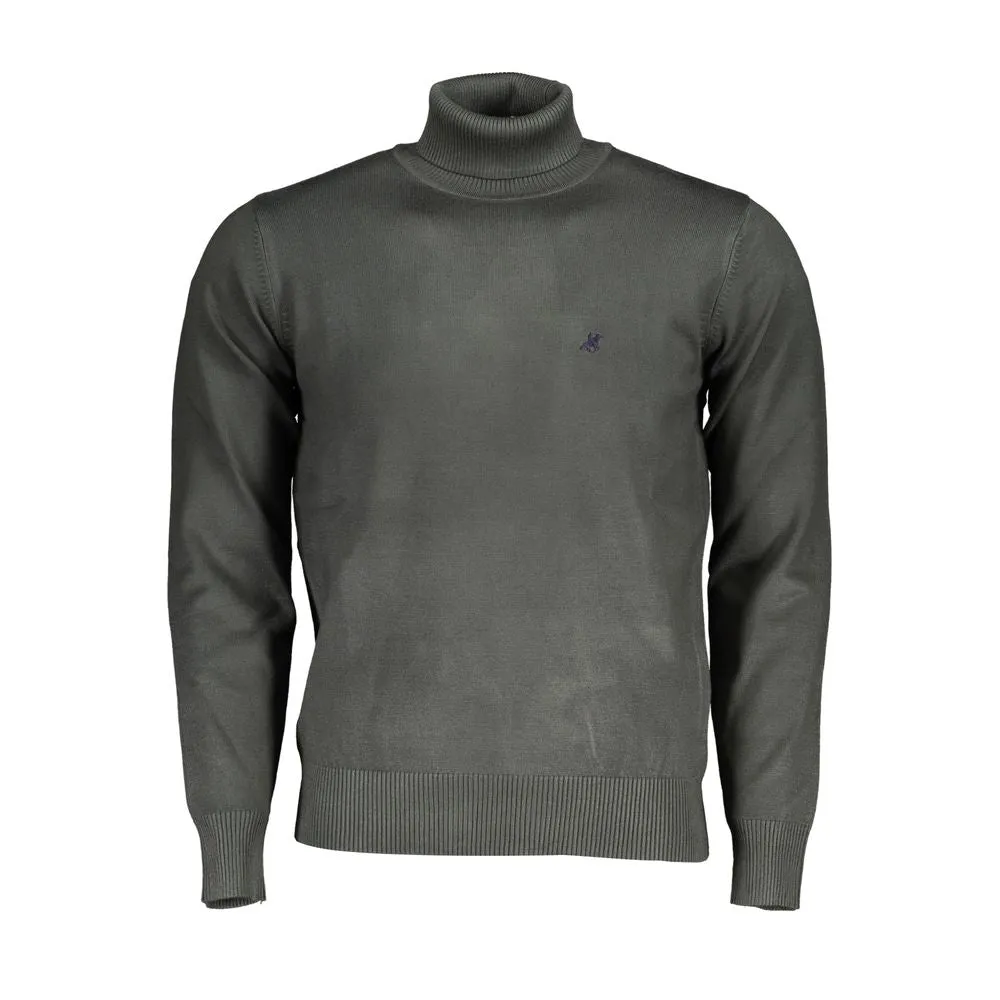 Elegant Green Turtleneck with Unique Embroidery sold by Louxly