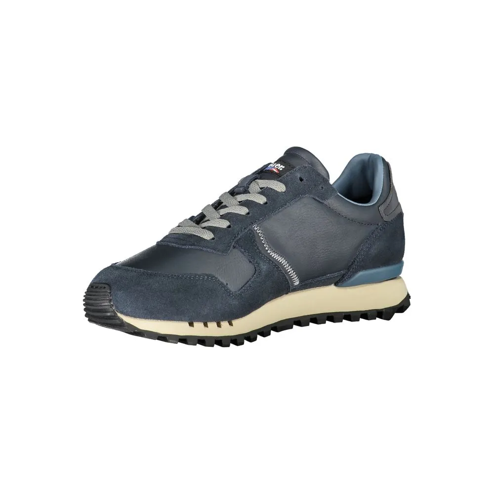 Sleek Blue Sports Sneakers with Contrast Lace-Up Detail sold by Louxly product image thumbnail 2