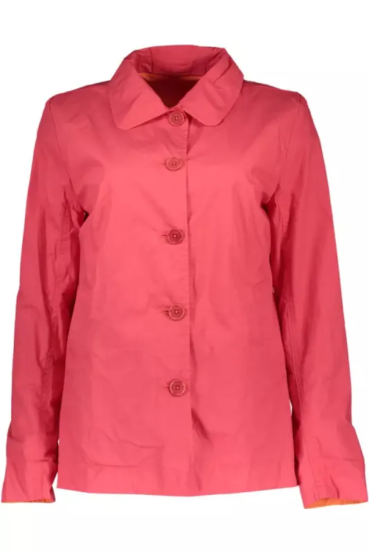 Red Cotton Women Jacket sold by Louxly