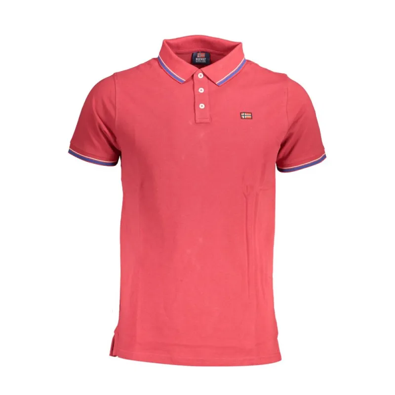 Red Cotton Men Polo Shirt sold by Louxly