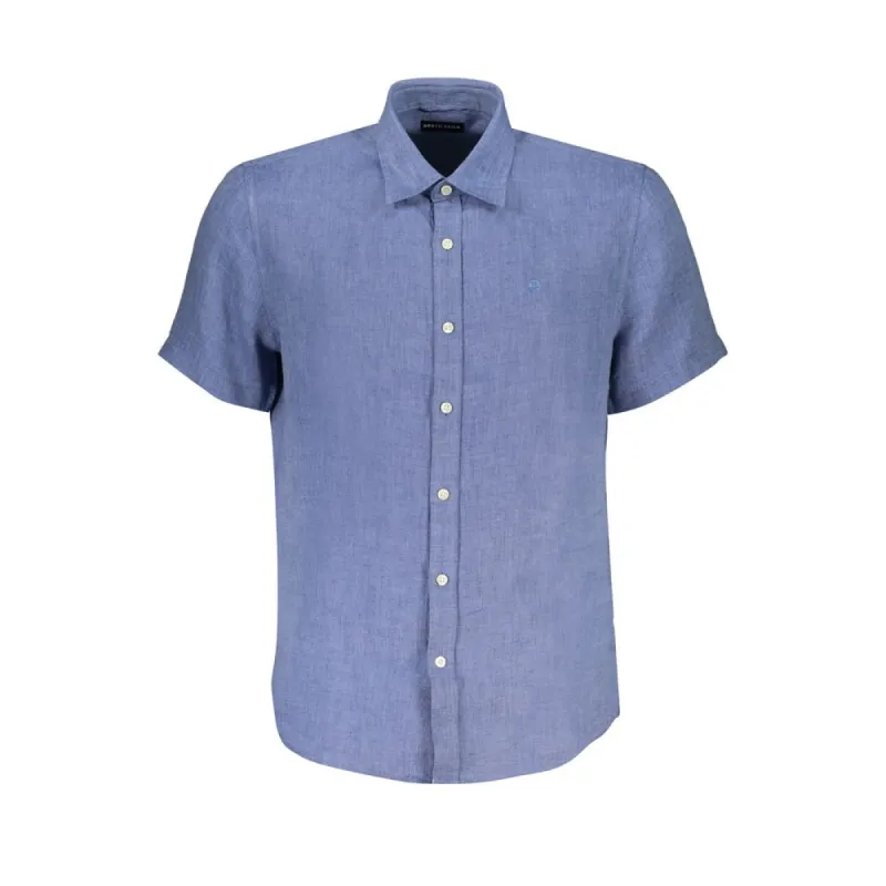 Blue Linen Shirt sold by Louxly