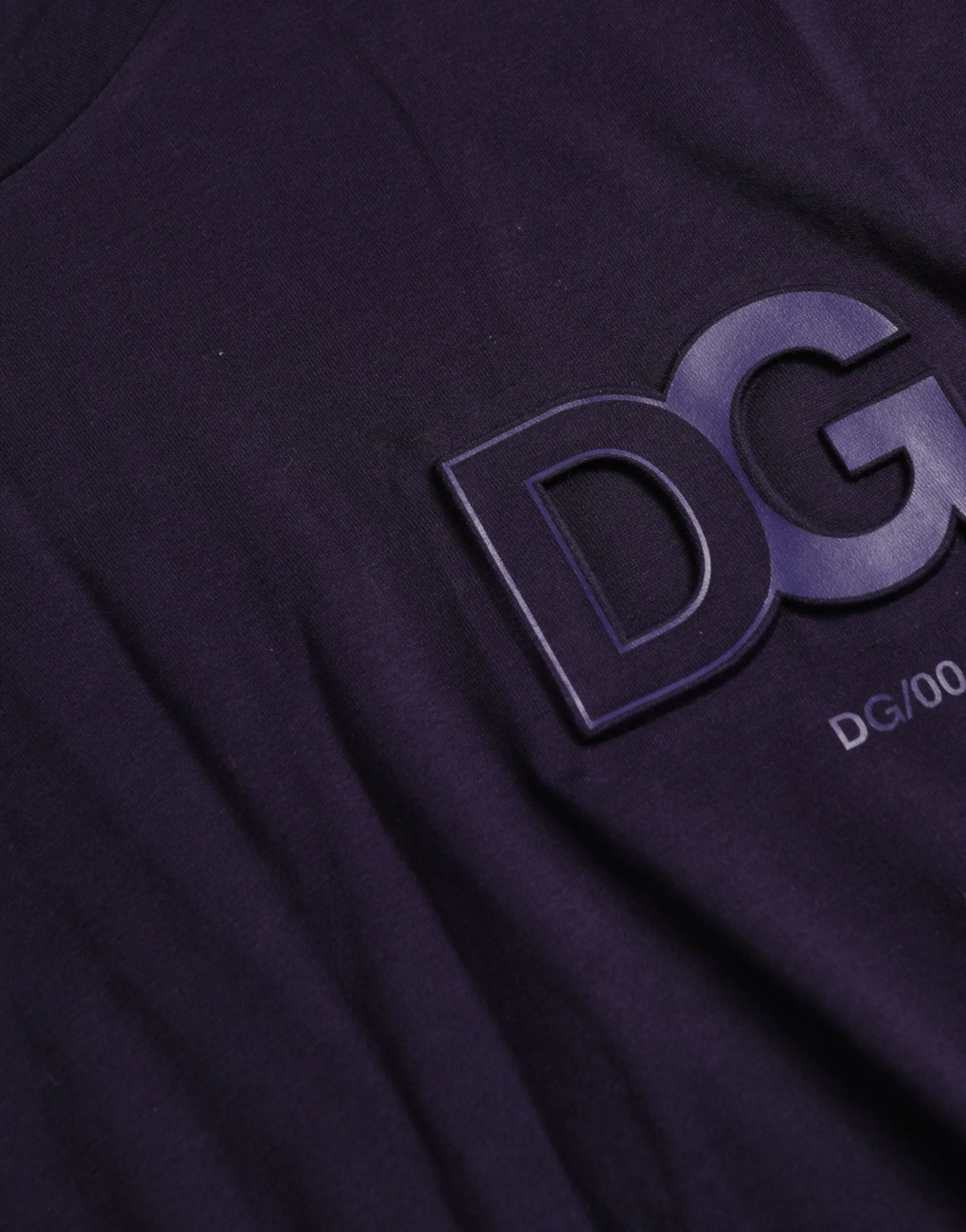 Purple Logo Patch Short Sleeve Cotton T-shirt sold by Louxly product image thumbnail 5