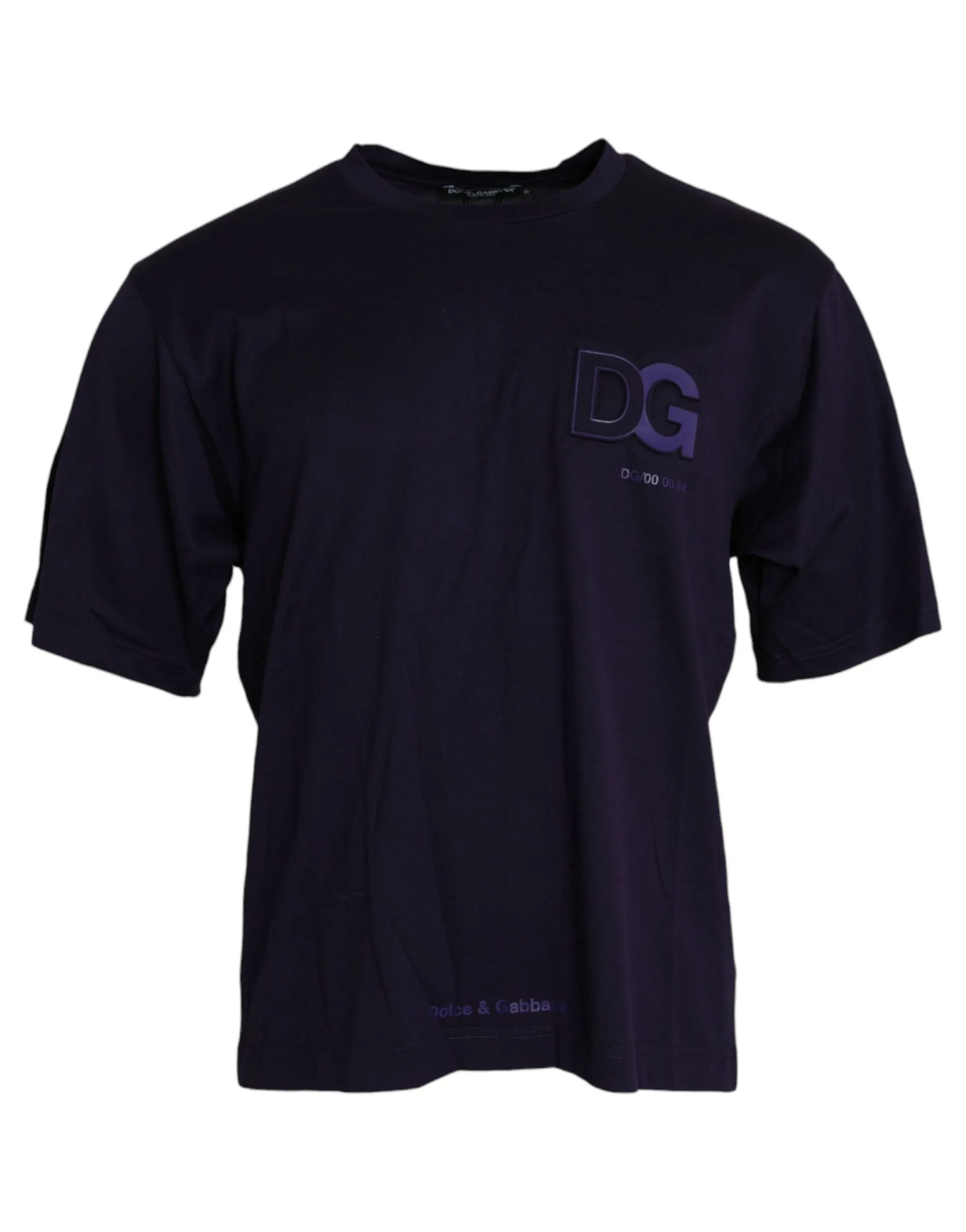 Purple Logo Patch Short Sleeve Cotton T-shirt sold by Louxly